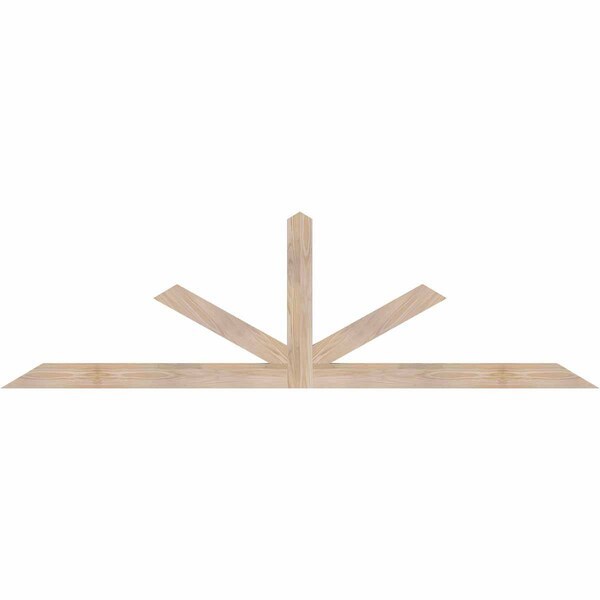 Ekena Millwork Saratoga Smooth Timber Gable Bracket, Douglas Fir, 84"W x 24"H x 1 1/2"D x 3 1/2"F, 7/12 Pitch GBW084X24X0204SAR00SDF - main